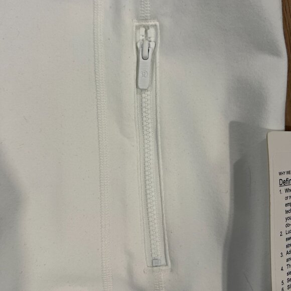 NWT LuLuLemon Orange Theory White Long Sleeve Zip Up Define Jacket Size 10 - Picture 8 of 12